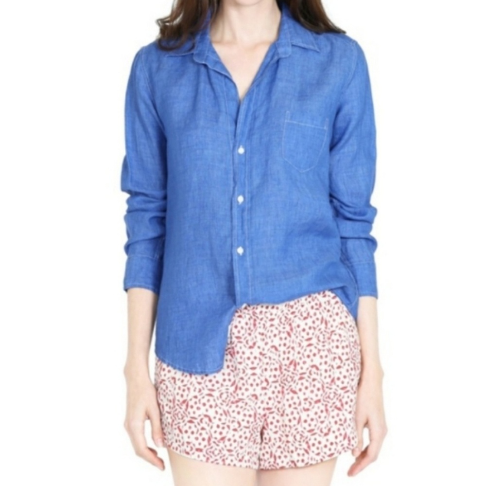 Frank and Eileen Barry Linen Button Down Shirt (S)
